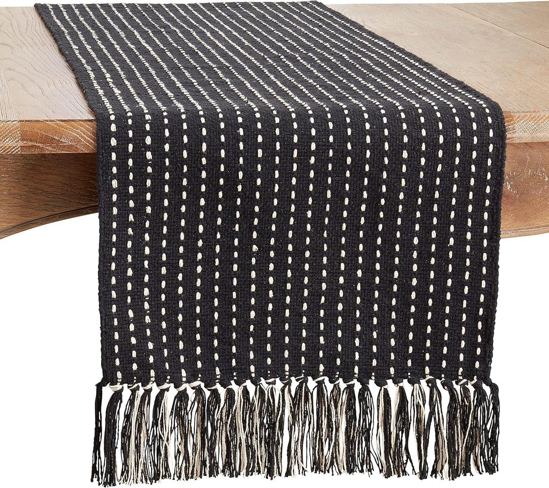 Stitched Fringe Table Runner