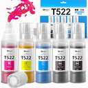 Xcinkjet 522 Ink Refill Bottles Compatible Replacement for Epson ET-2800 ET-4800 ET-2400 ET-2803 ET-2840 ET-15000 ET-2850 ET-3850 ET-4850 ET-2720 T522 Eco Tank Printer (2BK C M Y)