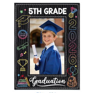 PETCEE 5th Grade Graduation Gifts - 5th Grade Graduation Picture Frame 2026 4"x 6" Fifth Grade Grads Decorations Photo Frame Keepsake for Kids Boys Girls Class of 2026 Gifts for Elementary School