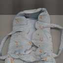 BABESIDE 3 Pcs Baby Doll Bassinet with Bedding Set for 17-22 Inch Babydolls, Cute Puppy Print Baby Dolls Crib Dolls Bed with Pillow Blanket for Reborn Baby Doll Accessories, Blue