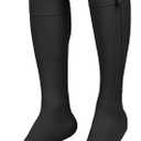 KEKING Zipper Compression Socks for Men Women, Closed Toe, 20-30mmHg Firm Support Knee High Zipper Compression Stockings for Wide Calf - Varicose Veins, DVT, Shin Splints, Edema, Nursing, Black 4XL