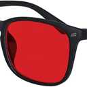Orange Red Lenses Glasses Blue Ray Filer Computer Glasses Light Blue Eyeglasses 100% Blcoking SH068D 2 pk