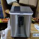 Aeitto Nugget Ice Maker Countertop, 42lbs/24H Ice Machine with 1.5L Water Tank, Rapid Ice Release in 6 Mins, Self-Cleaning Pebble Ice Maker with Basket and Scoop for Home Office RV and Party, Silver