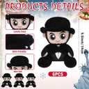 VioraWhite 6 Pcs American Lincoln Plush Toys Gifts Bulk 5.5" Mini Plushies Honest Stuffed Lincoln President Day Party Favor 250 Anniversary Patriotic Memorial Day Gifts
