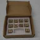 Haliwu 10 Pack Gold Cabinet Knobs Brushed Brass Dresser Drawer Knobs Square Gold Kitchen Cabinet Hardware Zinc Alloy