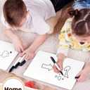 2 x JoyCat Small White Board 2 Pack, 9"X12" Double-Sided Mini Dry Erase Lap Board, Portable Classroom Set for Students & Teachers, School Supplies