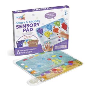 hand2mind Colors and Shapes Sensory Pad, Fine Motor Skills Toys for 3 Year Old, Sensory Toys for Sensory Play, Occupational Therapy Toys, Calming Toys for Kids, Shape Sorting Toy, Calm Down Corner