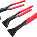 BILITOOLS 3-Piece Hand Seamer Sheet Metal Tools, Sheet Metal Bending Pliers Set Straight, 45° & 90° Bending Tool Comfort with Grip Handle