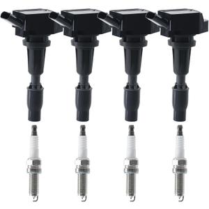 Ignition Coil Pack & Spark Plug Kit for Hyundai Kia L4 2.0L 2.4L - Fit Sonata Tucson Santa Fe Optima Sorento Sportage Stinger, Replaces UF764 93175