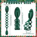 12 Pack Christmas Garland Hanger for Mantle Christmas Garland Hooks Wreath Ties Fireplace Stocking Holder Reusable Silicone Adhesive Straps for Fireplace Staircase Front Door (Dark Green)