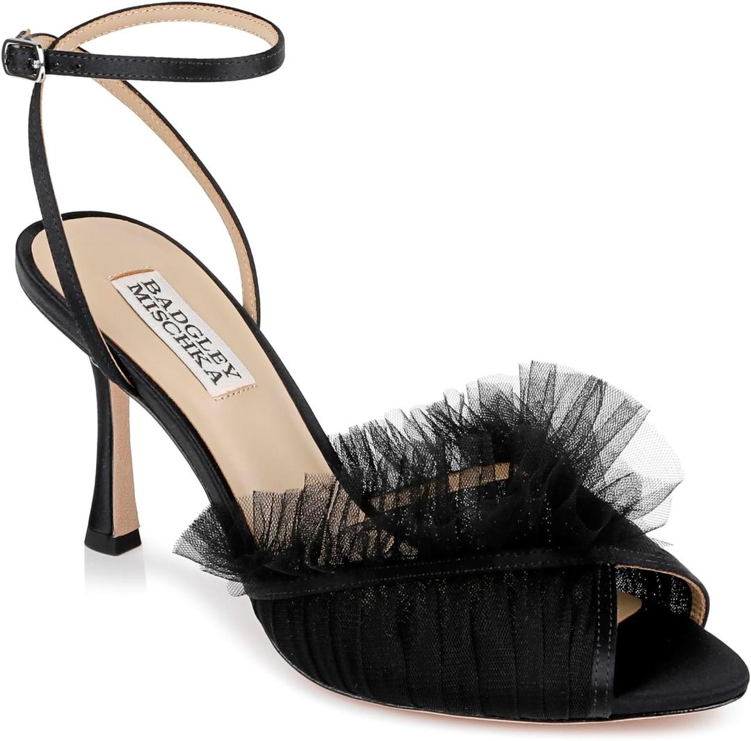 Badgley Mischka Women's Aisha Peep Toe Stiletto Heels
