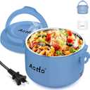 Aotto Electric Lunch Box, 32 oz Portable Food Warmer - Heated Lunch Box for Adults, Work/Office/Travel, Warming Meals & Soups, Gifts for Men & Women, Blue (110V-120V)