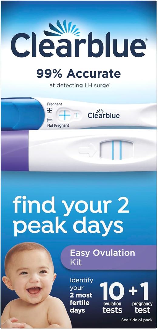 Clearblue Ovulation Complete Starter Kit, 10 Ovulation Tests and 1 Pregnancy Test (11 Piece Set)