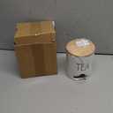 Farmhouse Tea Bag Holder with Lid, Ceramic Tea Bag Caddy Dispenser for Countertop,Tea Bag Organizer Storage Container Tea Bag Chest for Beverage Supplies (White)