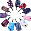 Kaxich Foldable Reusable Grocery Shopping Tote Bags, 6 Pack Eco-friendly Travel Recycle Shopping Bags Folding to fits in Pocket, Waterproof and Machine Washable