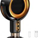 Puff Hide Fan Smoke Purifier, Removable Range Hood, Cooking Fume Purifier for and Washable Filter for Indoor BBQ,Hot Pot, Extractor Hood, Gold