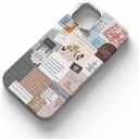 Christian Verses Case Compatible with iPhone 15 Pro,Jesus Sayings Quotes Collage,Smooth Tough PC Full Cover Case for iPhone 15 Pro