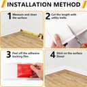 STICKGOO Baseboard Molding Trim, 4 Inch x 40 Feet Rubber Self Adhesive Baseboard Trim, Peel and Stick Vinyl Wall Base Cove Base(White)