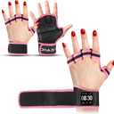 Workout Gloves for Men & Women, Smartwatch Compatible Ventilated Gym Gloves with Wrist Wrap Support, Breathable Weight Lifting Gloves for Fitness, Training & Cycling with Excellent Grip M
