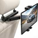 bokilino Tablet Holder for Car Headrest, [3 in 1 Adjustable Extension Arm] iPad Car Mount for Back Seat, Road Trip Essentials for Kids, for 4.7-12.9" Like iPad Pro, Air, Mini, Galaxy, Fire HD Tablet (Black)
