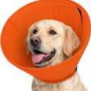 AOFITEE Large Dog Cone, Soft Dog Cone Collar to Stop Licking with Buckles (Red)