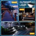 SOLPEX Solar Stair Lights for Outside,24 LEDs Solar Step Lights Outdoor Waterproof Decor for Stair, Step, Deck, Fence, Balcony, Patio, Wall, Yard, Garden (12 Pack, Gray Shell&Cold White)