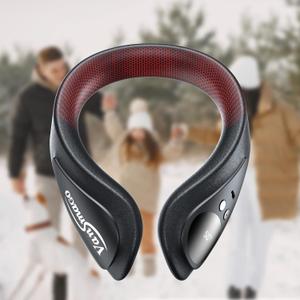 Portable Neck Warmer, Rechargeable Hand Warmers, Electric Neck Heater Heated Scarf Neck Wrap with Leather Surface, 36-58 Adjustable, Fast Heating Pad for Women Kids Christmas Gifts