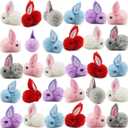 30 Pcs Mini Plush Easter Bunny Animals, Miniature Stuffed Rabbit, Soft Tiny Stuffed Animals Easter Bunnies Plush Rabbit for Easter Basket Stuffers, DIY Hair Clips (30)