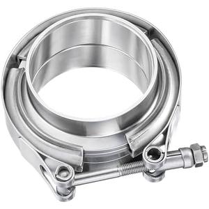 WYSIWYKA 2.5 Inch V Band Clamp with Flange Male Female, 304 Stainless Steel V-Band Flange Kit For Turbo, Downpipes, Exhaust Systems