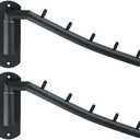 Alise Swing Clothes Hanger Rack,Black Garment Racks Wall Mounted Clothes Bar-Hanger Hooks Heavy Duty Folding Drying Rack Clothing Hanging System Closet Storage Organizer,Pack of 2