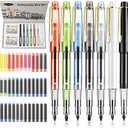 GC QUILL Calligraphy Set Fountain Pens 7 Different Size Nibs and 36 Assorted Ink Cartridges Kit for Calligraphy Lettering - Complete Easy Learning Set for Beginners F736