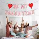 3 x Galentine's Day 16in Rose Gold Balloon Banner, Galentine's Day Decor,Be My Galentine,Galentine's Day party decorations,Valentine's Day Indoor and outdoor balloon decoration (BE MY GALENTINE)