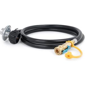 Stanbroil 6 Feet Propane Regulator Hose - 1/4" Female Quick Connect x Acme Nut for Olympian 5100 5500 RV Grill and Low Pressure LP Gas Grill, Heater