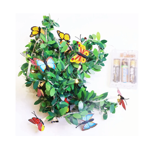 Butterfly Rattan Thanksgiving String Lights Hanging Light Christmas Lights Outdoor Indoor Waterproof Decorative Fairy Light for Patio Garden Balcony Hall