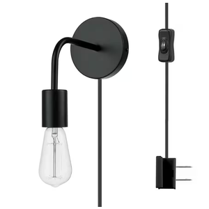 Globe Holden PlugIn Wall Sconce 2 In 1