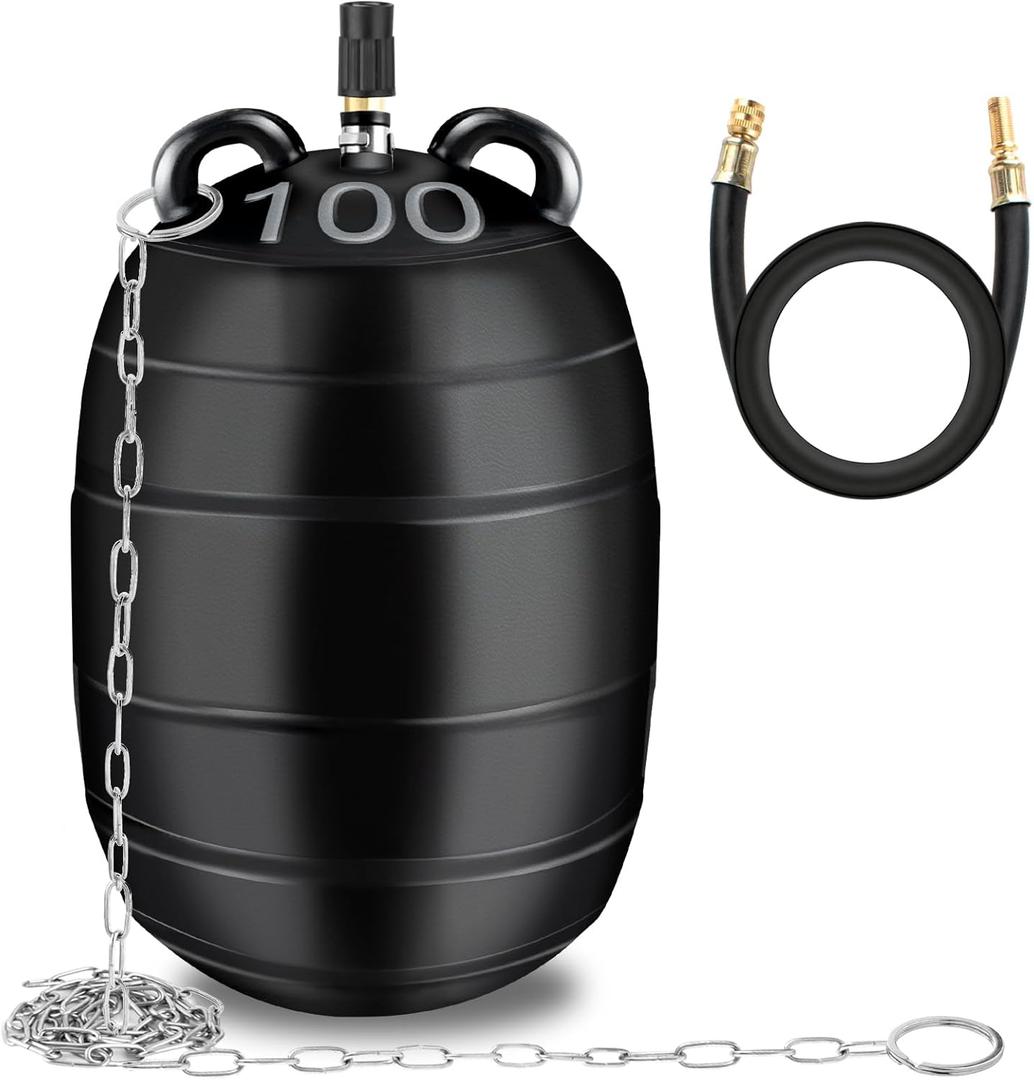 4 Inch Inflatable Pipe Plug Sewer Test Plug with 39.37" Hose and Chain, Inflatable Balloon Rubber Plug for Water Pressure Testing, Water Flow Blocking, and Pipe Leak Inspection