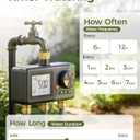 Diivoo Brass 3 Zone Sprinkler Timer, Programmable Hose Timers for Watering 3 Outlet with Large Display, Rain Delay & Manual Mode for Outdoor Automatic Irrigation of Garden, Lawn, Yard