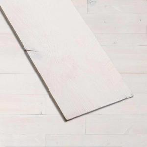 KASARO 9-Piece Peel and Stick Wood Panels for Interior Wall Decor, Long Real Solid Shiplap Accent Adhesive Planks for DIY Project, 11 sq. ft, Wood White, 5" x 35"