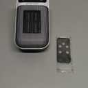 Space Heater, Small Plug in Electric Heater, Remote Wall Outlet Electric Space Heater with Adjustable Thermostat and Timer and Led Display, Compact for Office Dorm Room (Peal)