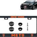 License Plate Frame for Mets with Carbon Fiber Plate Holder 12" x 6" for US Standard for Car/Truck/SUV. (AY-DDH)