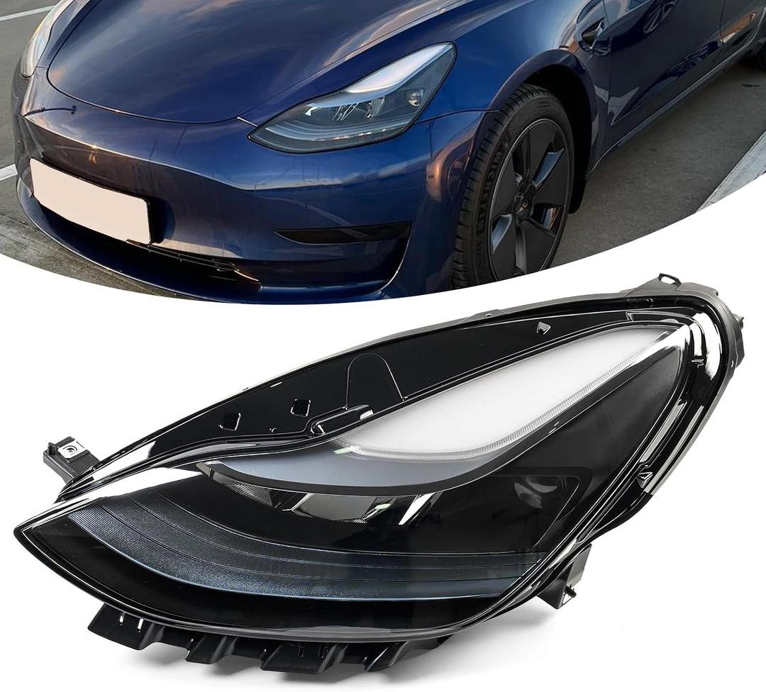 Left Full LED Headlight Assembly Fit For Tesla Model 3/Y 2021 2022 2023 | For 1514952-00-D, For Base Mayor Performance Long Range Standard Estandar