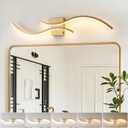 Bathroom Vanity Light Fixture, 26W 5CCT Dimmable Modern Led Bathroom Light Fixtures Over Mirror, LED Vanity Lighting Bar for Bathrooms (Gold, 39inch)