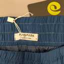 PINSPARK Women's 2 in 1 Running Shorts with Liner Pockets Quick Dry Athletic Workout Gym Shorts, Blue, XL