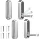 4PCS Magnetic Folding Wall Hooks, Heavy Duty 30LB Zinc Alloy Foldable Coat Hooks for Hanging Towels, Coats, Bags, Keys - Space Saving Sliver Wall Mounted Hooks for Bathroom, Kitchen, Entryway, Closet