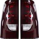 Boine Tail Light Compatible With 2003-2006 Chevy Silverado 1500 2500 3500 GMC Sierra 1500 2500 Driver and Passenger Side Rear Light Brake Lamps (OE Red Smoke Lens)
