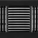 HVAC Premium 10"w X 6"h 3-Way AIR Supply Grille - Vent Cover & Diffuser - Flat Stamped Face - Black [Outer Dimensions: 11.75"w X 7.75"h]