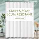 AmazerBath Long Shower Curtain Liner, 72x78 Plastic White Shower Curtain Liner, Cute Waterproof PEVA Shower Curtains, Lightweight Shower Curtains for Bathroom with Magnets and 12 Rustproof Grommets