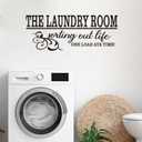 Laundry Room Quotes Wall Decals: Funny Washer Positive Vinyl Art Wall Stickers for Restroom Laundry Family Wall Decor - Laundry Room 32" X 12.5" (Large)