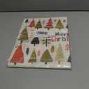 OWENIE Christmas Tree Placemats Set of 4 for Kitchen Table, Waterproof & Washable Print Xmas Pine Trees Textured Fabric Mats for Festive Holiday Winter Snowy Decor, 13W x 19L