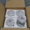 4 Pack Glass Apothecary Jars with Lids for Bathroom, Cute Qtip Holder, Black Bathroom Accessories Set, Small Bathroom Canisters with Lids for Q-Tips, Cotton Swabs, Black Bathhouses Decor